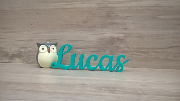 Nome De Mesa Mdf - Linha Ck - Lucas - 10 Cm