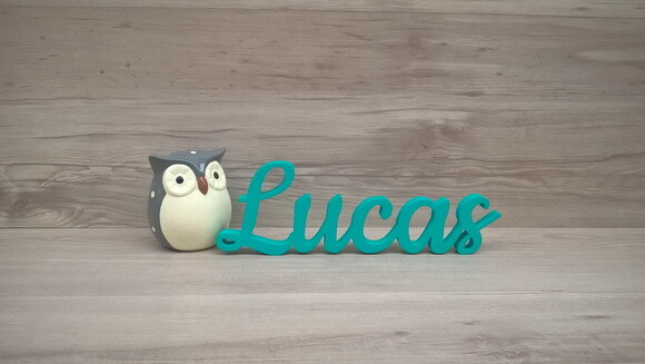 Nome De Mesa Mdf - Linha Ck - Lucas - 10 Cm