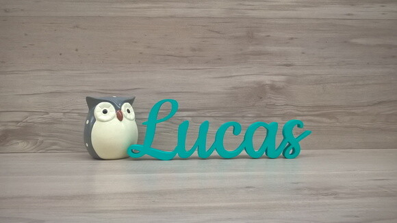 Nome De Mesa Mdf - Linha Ck - Lucas - 10 Cm