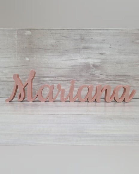 Nome de Mesa mdf - Linha Ck - Mariana - 10 cm