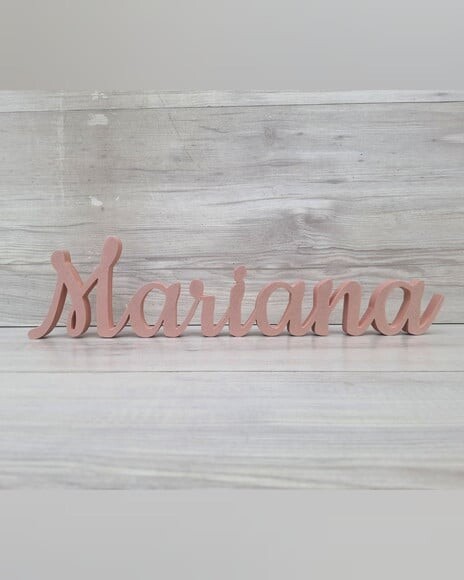 Nome de Mesa mdf - Linha Ck - Mariana - 10 cm