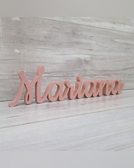 Nome de Mesa mdf - Linha Ck - Mariana - 10 cm
