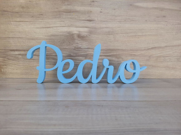 Nome de Mesa mdf - Linha Ck - Pedro - 10 cm