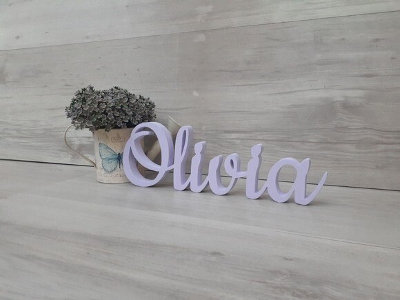 Nome De Mesa Mdf - Linha Ck - Olivia - 10 Cm