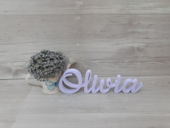 Nome De Mesa Mdf - Linha Ck - Olivia - 10 Cm