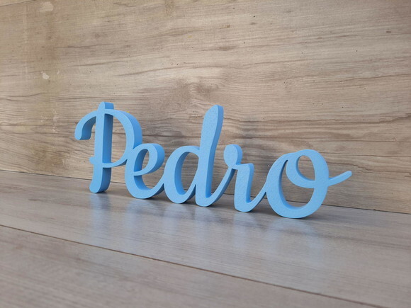 Nome de Mesa mdf - Linha Ck - Pedro - 10 cm
