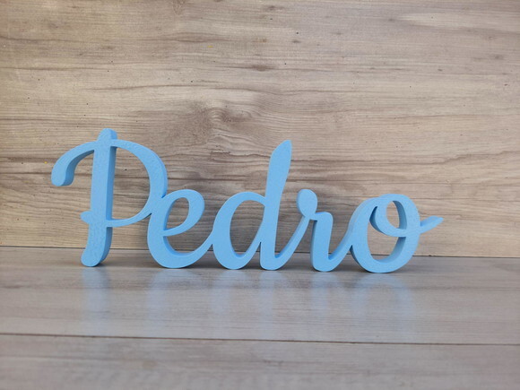 Nome de Mesa mdf - Linha Ck - Pedro - 10 cm