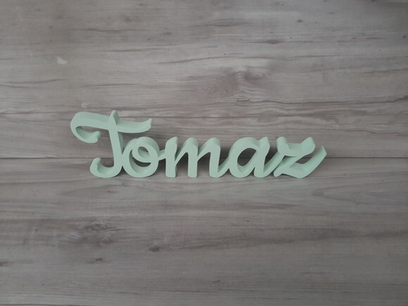 Nome de Mesa mdf - Linha Ck - Tomaz - 10 cm