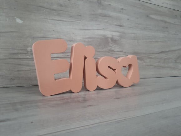 Nome de Mesa mdf - Mod Pk Vazado Coração - Elisa 10 cm