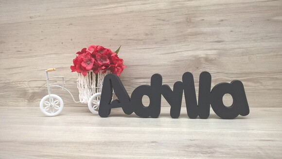 Nome de mesa MDF - Mod PK Vazado Paris - Adylla 10 cm