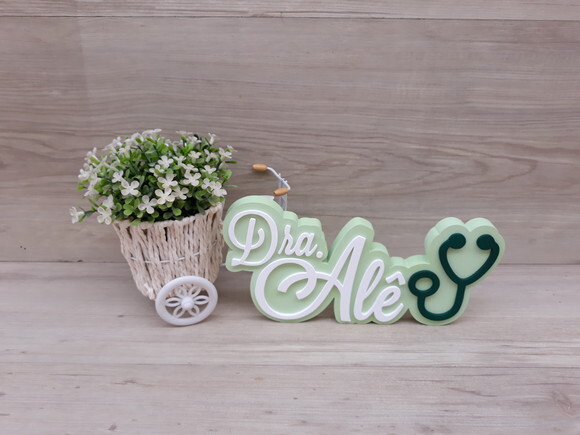 Nome de mesa Personalizada Dr/ Dra