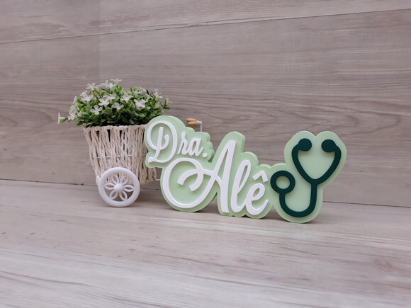 Nome de mesa Personalizada Dr/ Dra