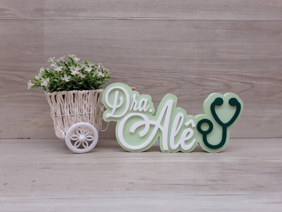 Nome de mesa Personalizada Dr/ Dra