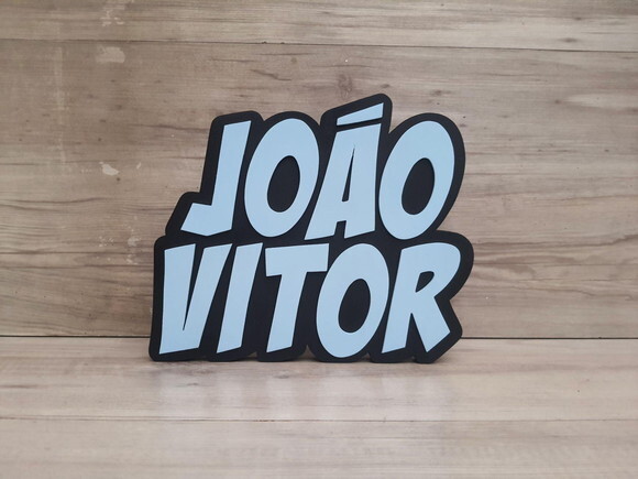 Nome de Mesa Sobreposto - João Vítor - 15 cm