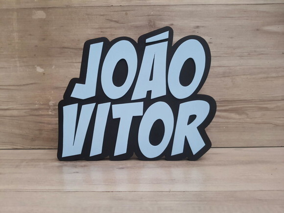 Nome de Mesa Sobreposto - João Vítor - 15 cm