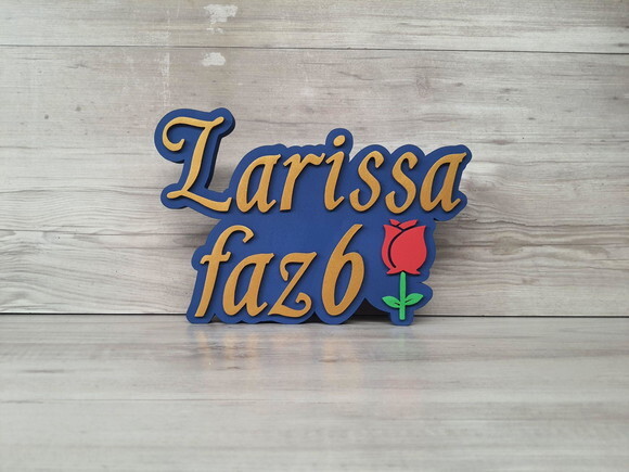 Nome de Mesa Tema a Bela e a Fera - Larissa Faz 6