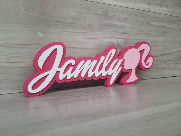 Nome de Mesa Tema Barbie - Jamily - 13 cm
