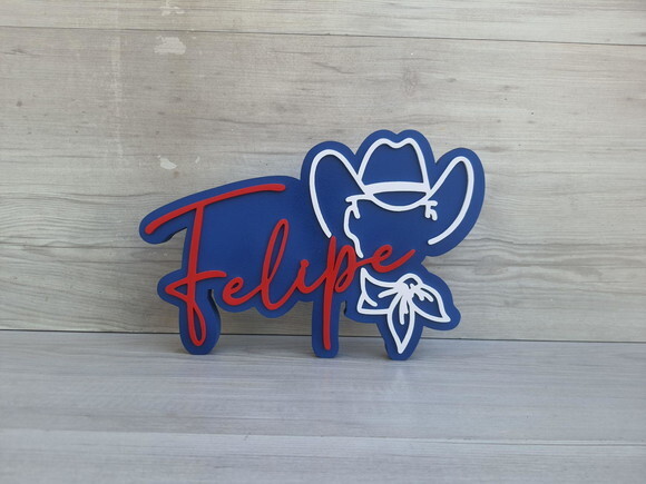 Nome de Mesa Tema Beto Carrero - Felipe - 17 cm