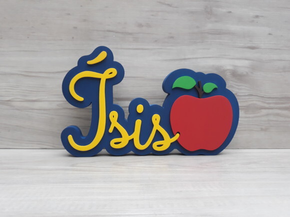 Nome de Mesa Tema BRANCA DE NEVE - Ísis - 15 cm