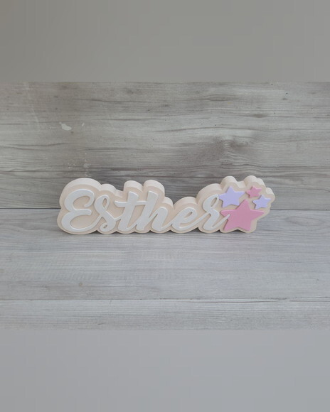 Nome de Mesa Tema Estrelas - Esther - 10 cm