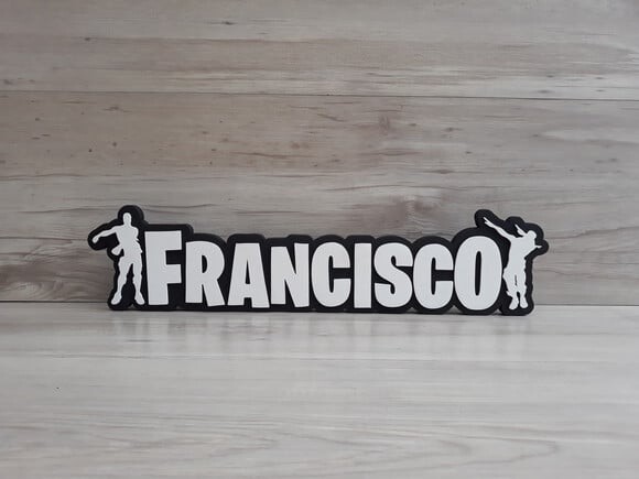 Nome de Mesa Tema FORTNITE - Francisco - 12 cm