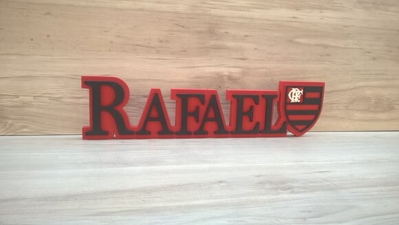 Nome de Mesa Tema Futebol - Rafael - 12 cm