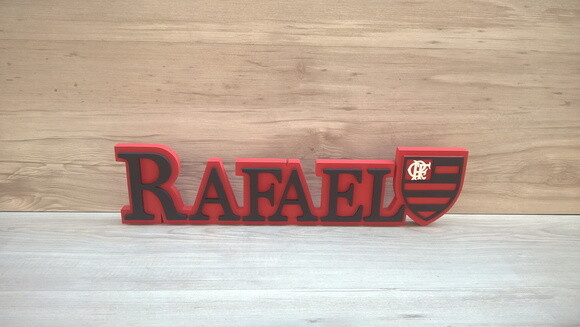 Nome de Mesa Tema Futebol - Rafael - 12 cm