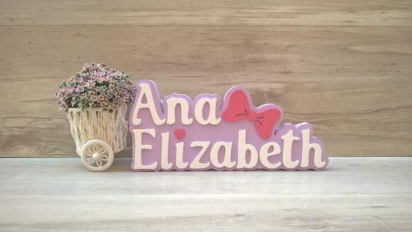 Nome de Mesa Tema Gatinha Marie - Ana Elizabeth - 15 cm