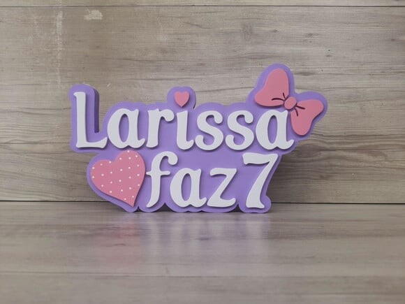 Nome de Mesa Tema Gatinha Marie - Larissa - 15 cm