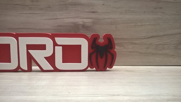 Nome de Mesa Tema HOMEM ARANHA - Pedro - 10 cm
