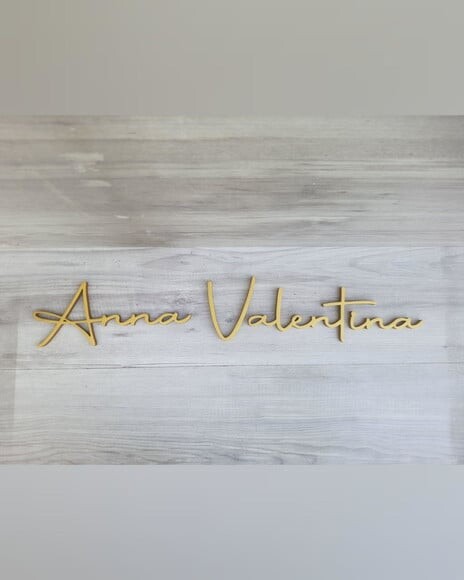 Nome de Parede Personalizado em mdf - Anna Valentina