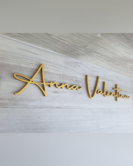Nome de Parede Personalizado em mdf - Anna Valentina
