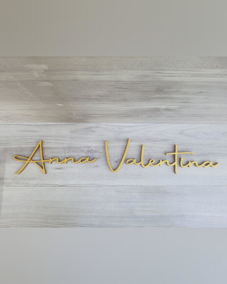 Nome de Parede Personalizado em mdf - Anna Valentina