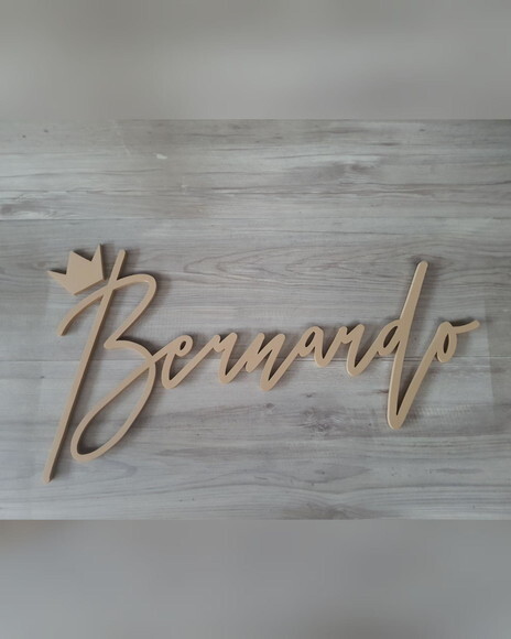 Nome de Parede Personalizado em mdf - Bernardo - 34 cm