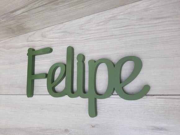 Nome de Parede Personalizado em mdf - Felipe - Linha Ps