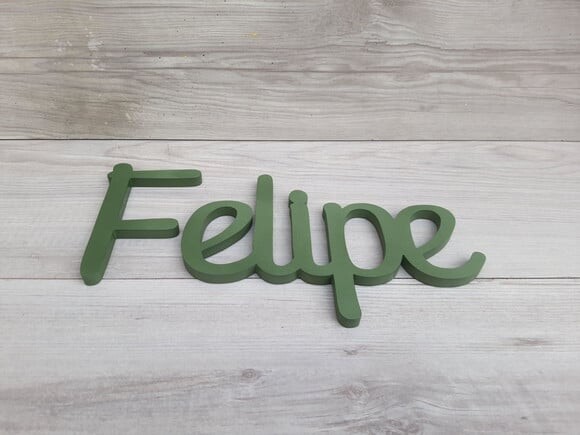 Nome de Parede Personalizado em mdf - Felipe - Linha Ps