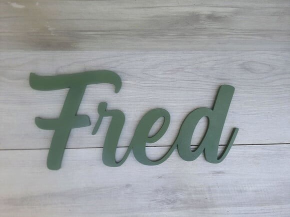 Nome de Parede Personalizado em mdf - Fred - 18 cm