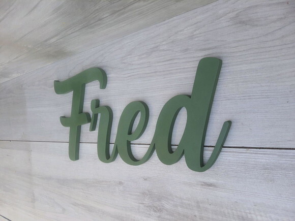 Nome de Parede Personalizado em mdf - Fred - 18 cm