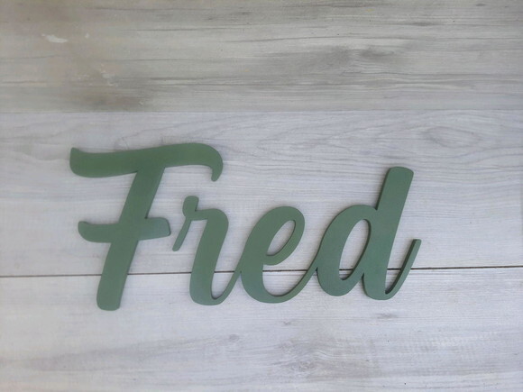 Nome de Parede Personalizado em mdf - Fred - 18 cm