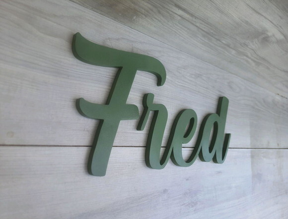 Nome de Parede Personalizado em mdf - Fred - 18 cm