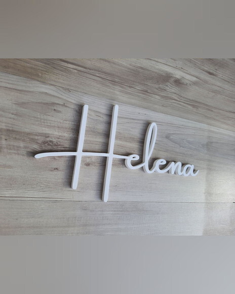 Nome de Parede Personalizado em mdf - Helena - 20 cm