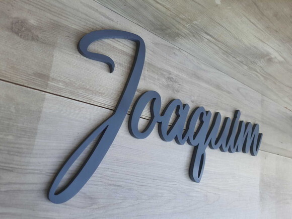 Nome de Parede Personalizado em mdf - Joaquim - 30 cm