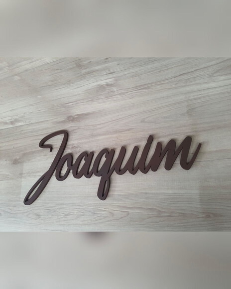 Nome de Parede Personalizado em mdf - Joaquim - 30 cm