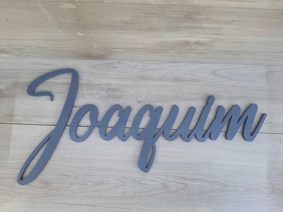Nome de Parede Personalizado em mdf - Joaquim - 30 cm