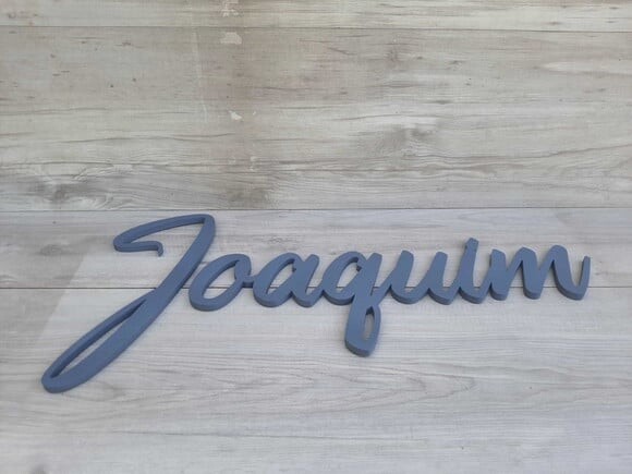 Nome de Parede Personalizado em mdf - Joaquim - 30 cm
