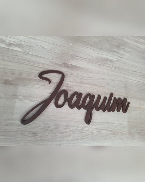 Nome de Parede Personalizado em mdf - Joaquim - 30 cm