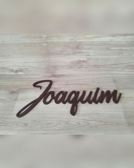 Nome de Parede Personalizado em mdf - Joaquim - 30 cm