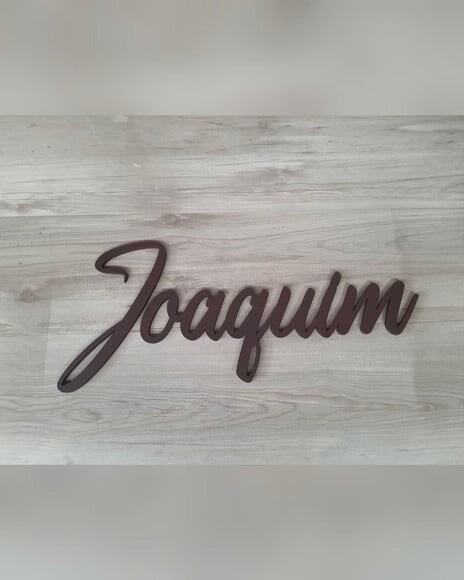 Nome de Parede Personalizado em mdf - Joaquim - 30 cm