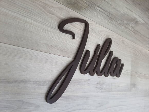 Nome de Parede Personalizado em mdf - Júlia - 30 cm