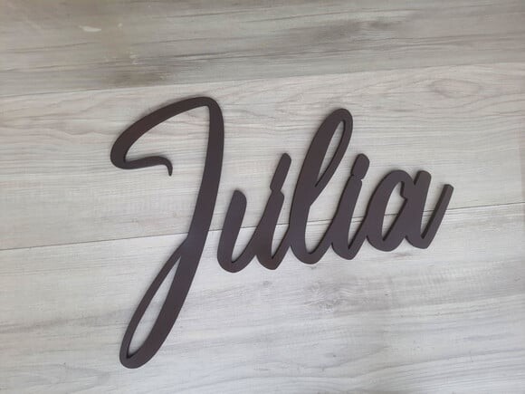 Nome de Parede Personalizado em mdf - Júlia - 30 cm